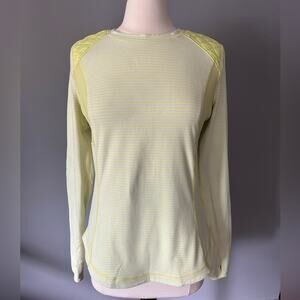 Lululemon Women's Run Ice Queen Yellow Long Sleeve - 10